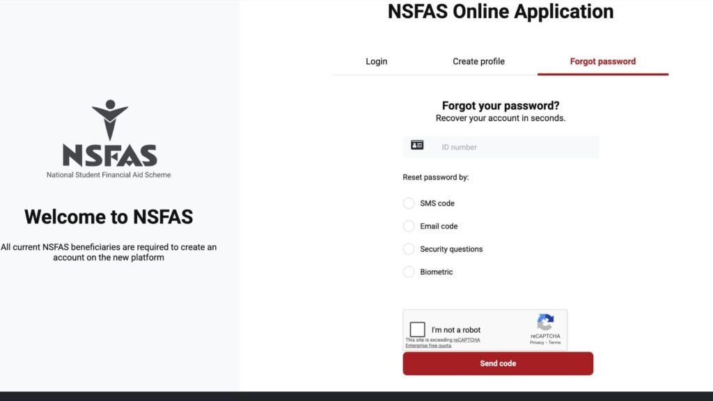 How To Reset NSFAS Account Password By SMS Code (2026) reset nsfas account password by sms code